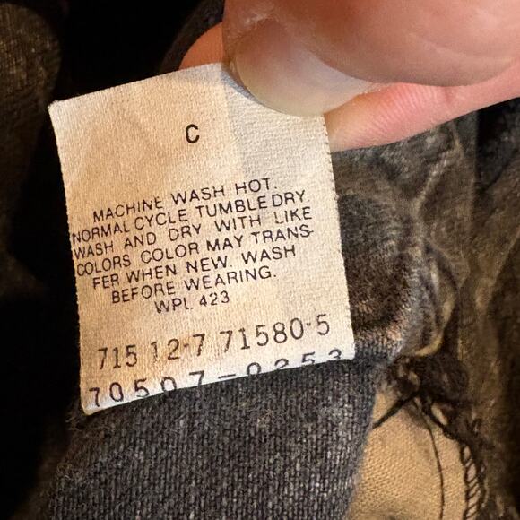 Vtg 80s Levis Denim Trucker Jacket Mens Large Black Acid Washed USA 70507-0253 - Picture 6 of 9